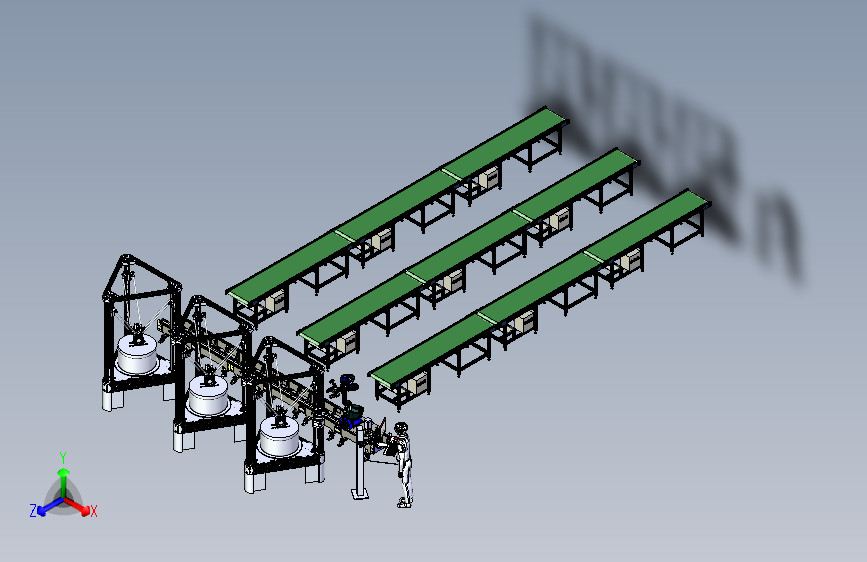 3D数控打印机床与取料机械手组合