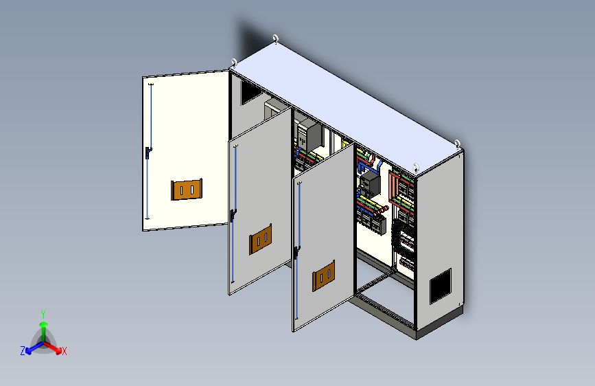 630A双电源组装三维模型