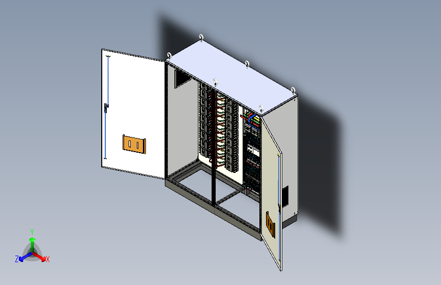 630A竖装双电源plc控制柜