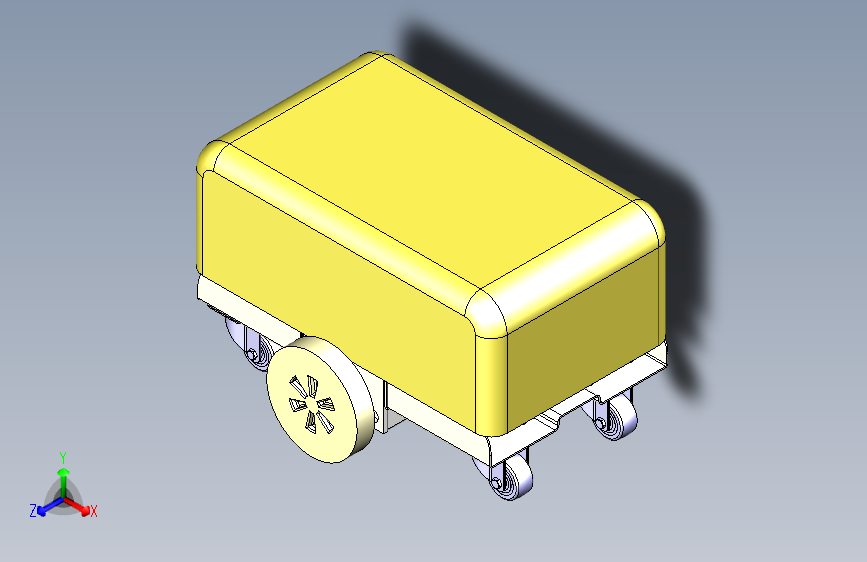 AGV探测小车三维设计