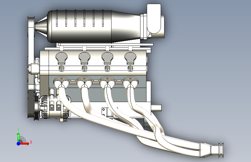 V8发动机_Inventor 2023_模型图纸下载 – 懒石网