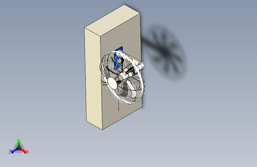 壁挂式旋转风扇