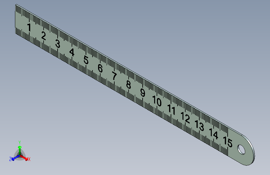 150mm 钢直尺模型 62559