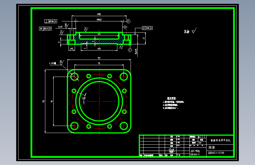 上针刺机（dwg格式3张图）93859