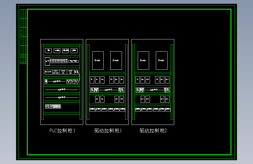 原创某高压变频器柜体设计图（控制柜与驱动柜）