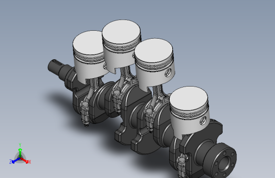 4缸曲柄发动机=777402=20