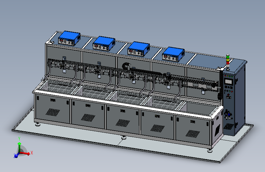 4槽全自动超声波清洗机 带自动转移吊篮=640929=2000