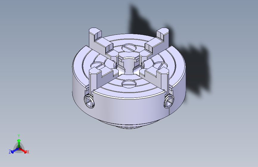 4爪气动卡盘设计模型=106574=30
