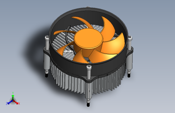 cpu风扇设计图SW模型=536873=0