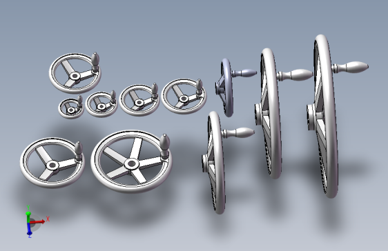 DIN 950-D 带旋转手柄的轮辐手轮_ 共11种型号=469635=65