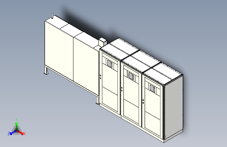 大型钣金电控电气柜三维设计