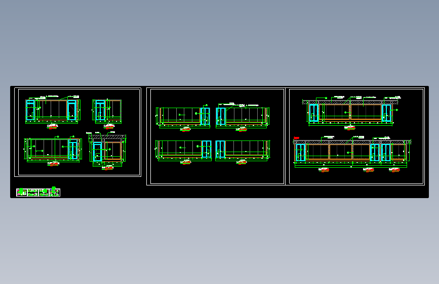 防火玻璃隔断、玻璃防火门图纸_t3=1843158=100