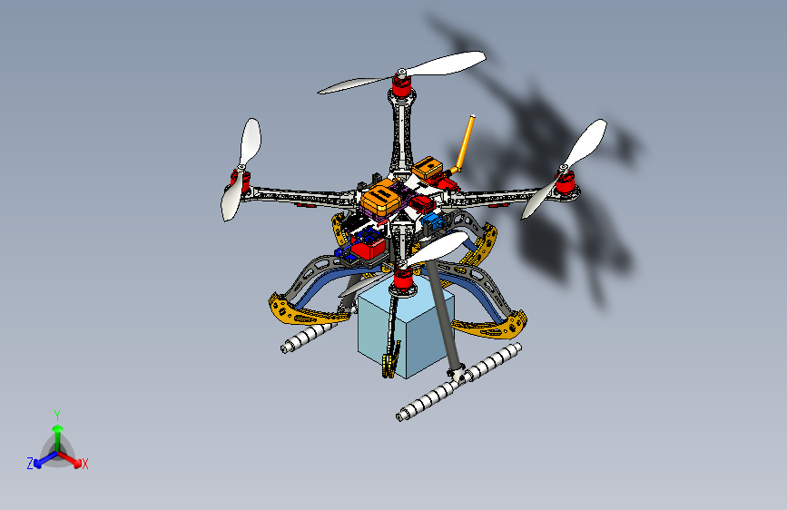 四旋翼抓取无人机设计模型 1876275 0