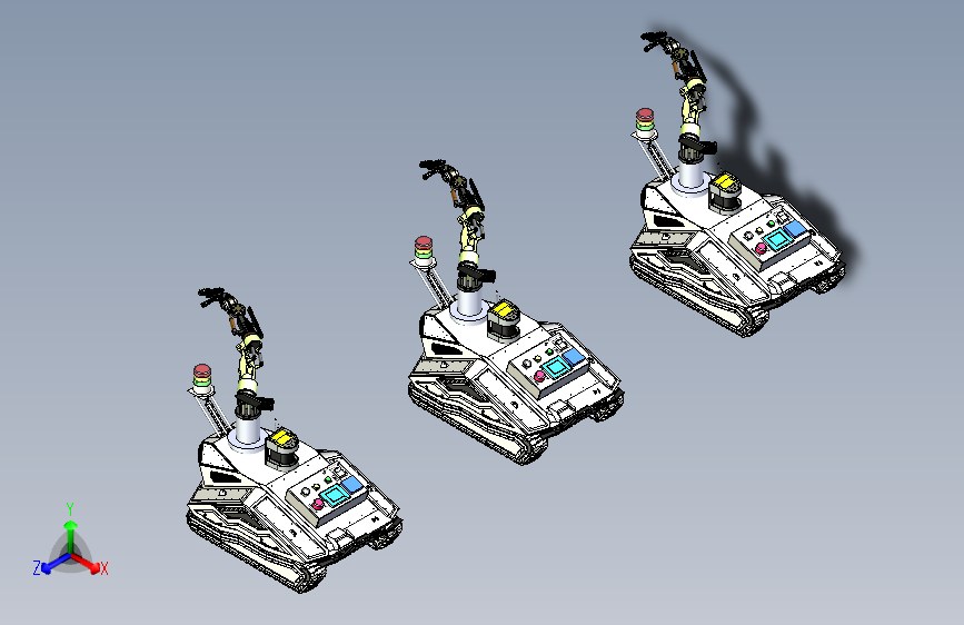 带有机械臂的履带小车机构