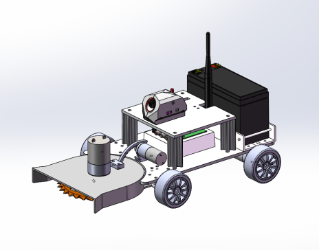 苗间锄草机器人设计优化设计仿真【除草机三维SW+CAD图纸+文档】
