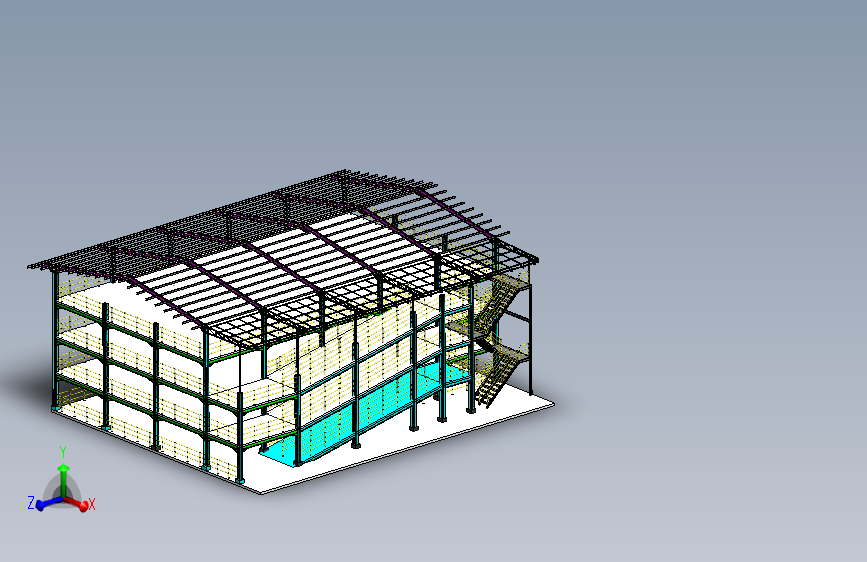 三层式摩托车停车楼