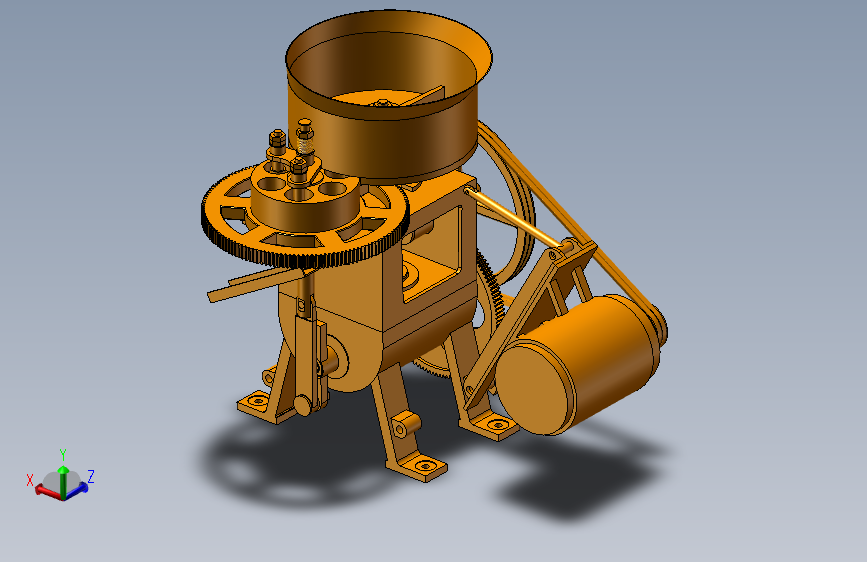 制育秧钵机原创三维UG+7张CAD