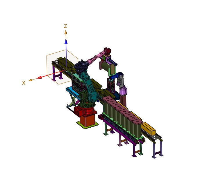 包装生产线的智能装箱机器人