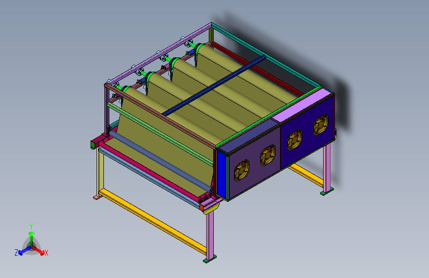薄膜加工流水线用冷却辊筒