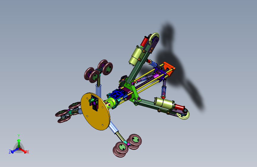 管径自适应轮式管道机器人