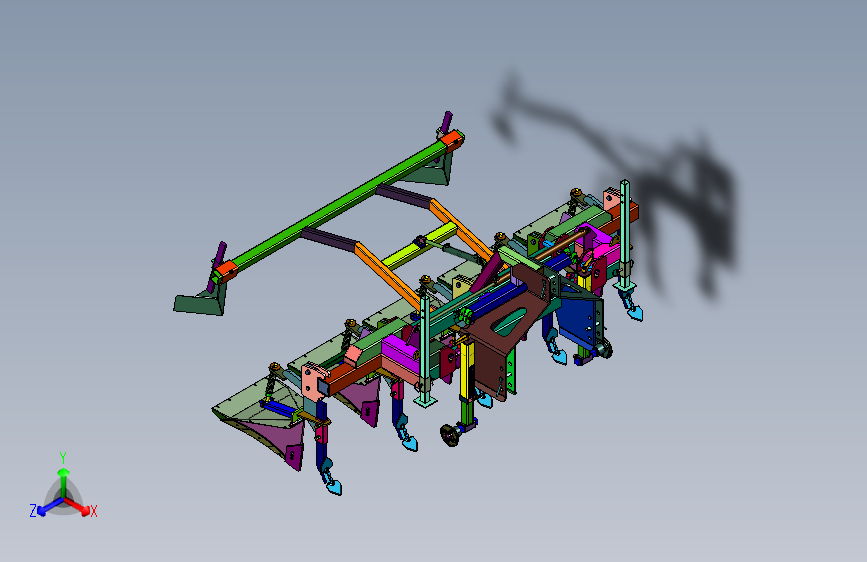 可调式甘薯垄作中耕机