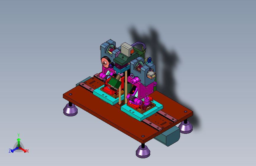 力学杠杆联动精密对芯机构