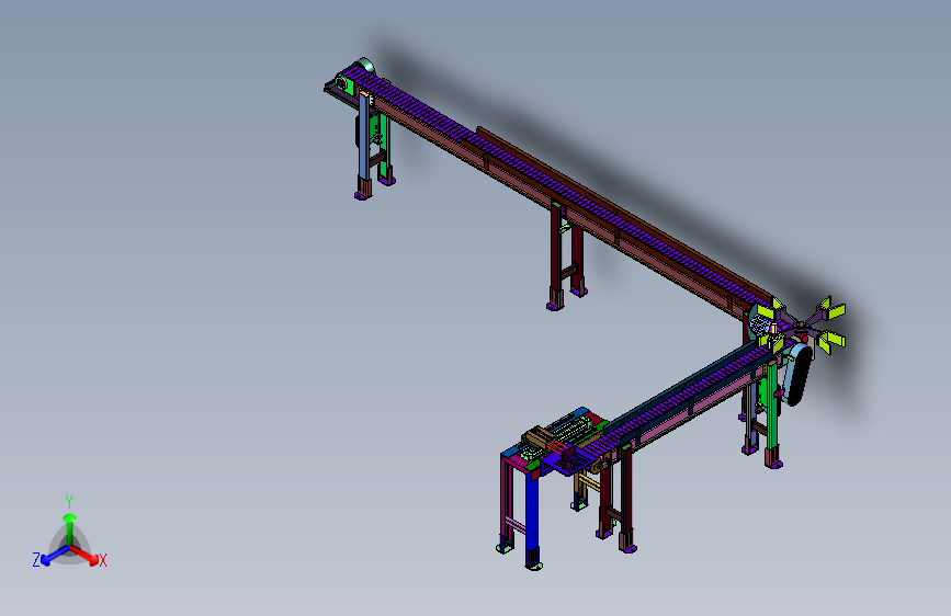 链板式转向纵横运输装置