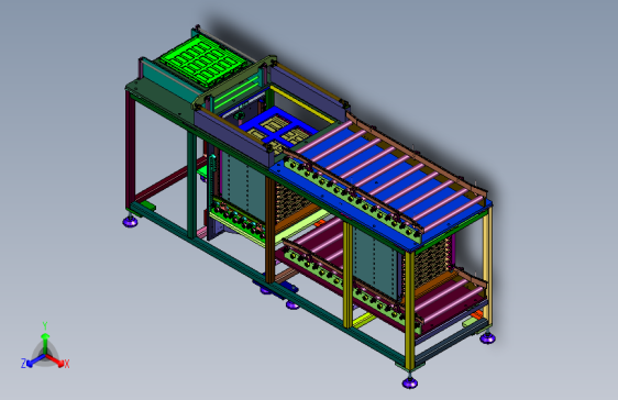 全自动升降料仓tray盘自动定位结构