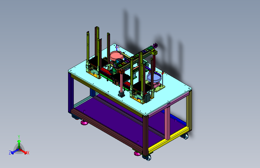 物料摆盘暂存自动化输送设备