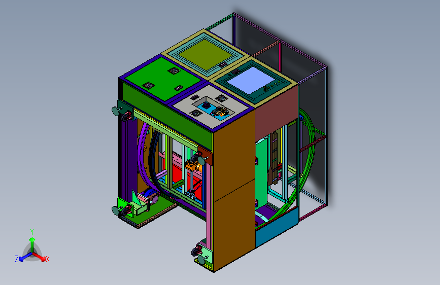 洗衣机箱体180度翻转机