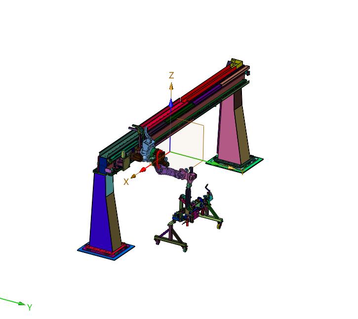 协同涂装机器人倒挂装置