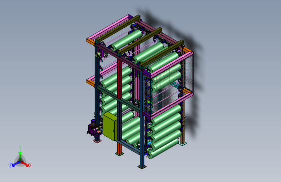 斜纹布卷自动旋转放料装置