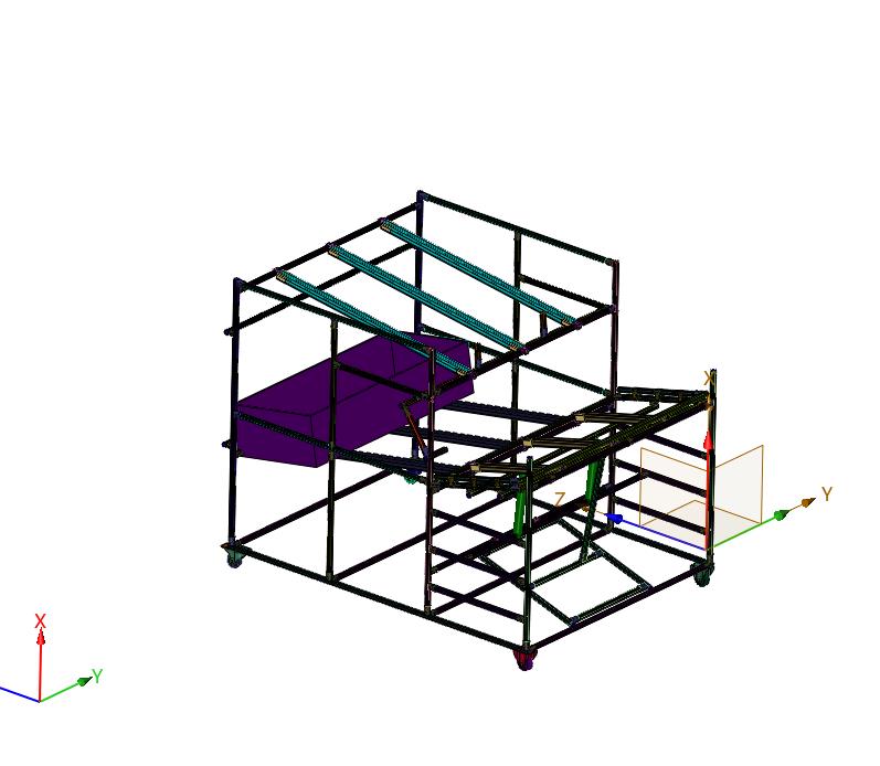 旋转精益管料架