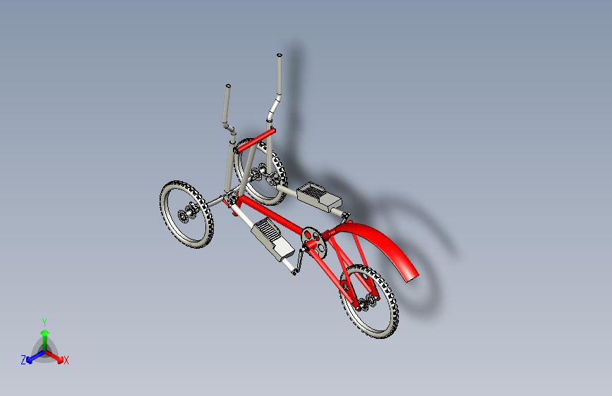 脚踏手摇自行车