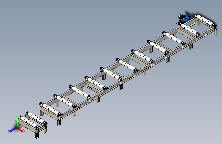 链轮式成品输送辊道生产线