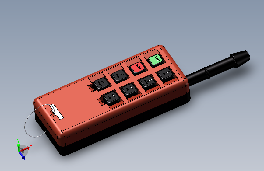 无线起重机远程遥控器绘制模型--180575--30