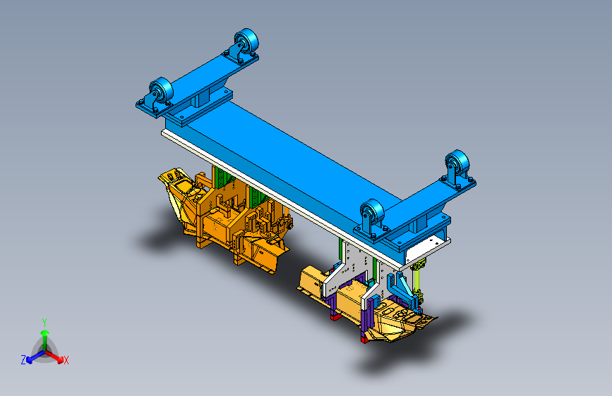 车架横梁焊接夹具CAD及三维图=340349=100