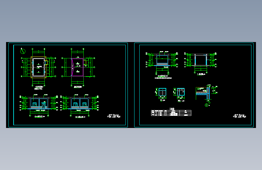 出水水质监测间建筑和电气施工图CAD=1463888=30