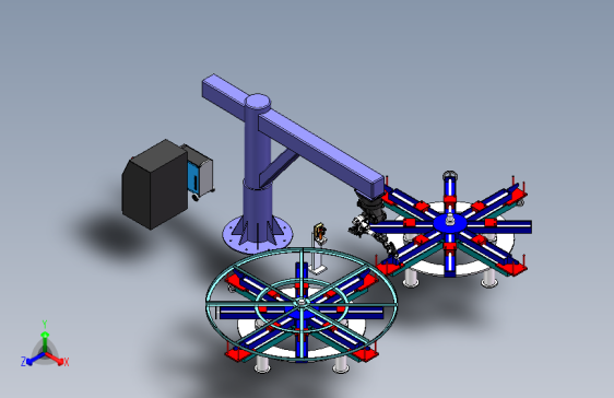 电缆包装用铁木盘双工位机器人焊接线=622982=50