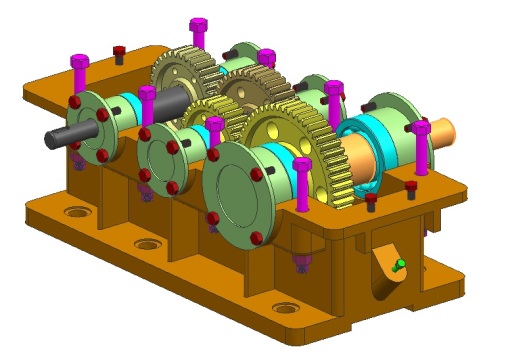 二级直齿轮减速器ug三维模型=380031=30