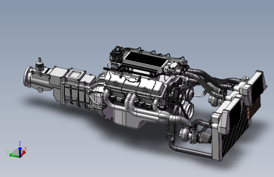 福特V8引擎发动机模型=123541=30
