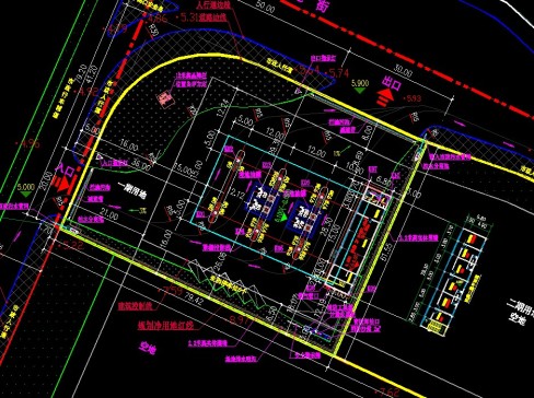 某加油站总平面规划CAD图