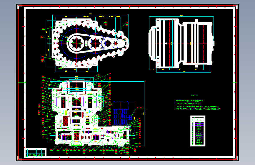 海洋平台用桩腿减速机总图及其传动零件图=699116=50