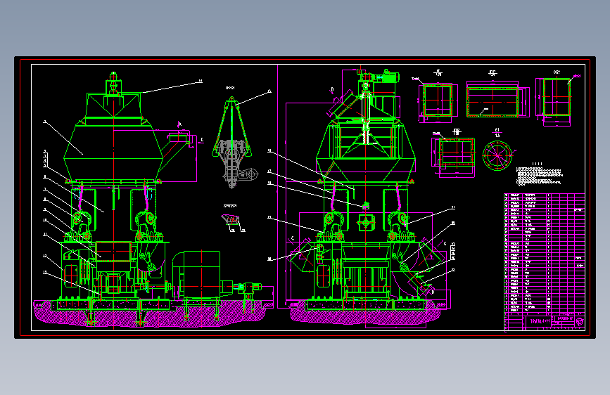 某水泥厂辊式立磨机机器CAD详图=85749=20