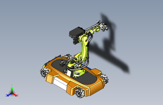 带有视觉检测机构的麦轮AGV小车