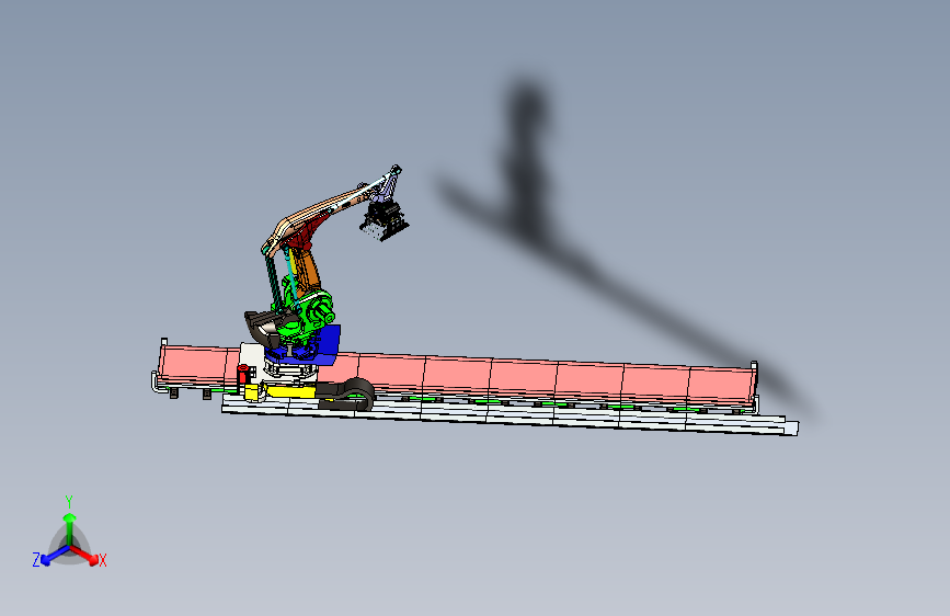 带有移动地轨的抓取机械手