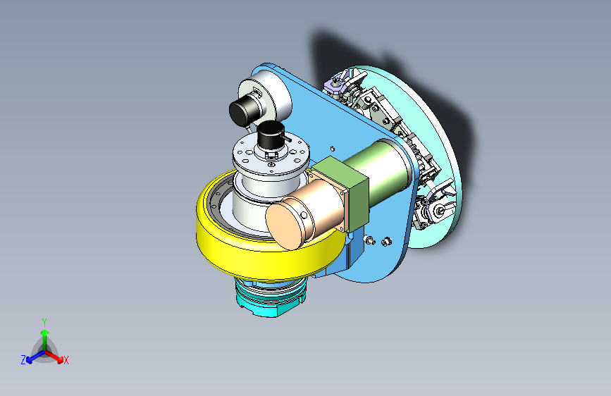 单轮带动力驱动转向机构设计