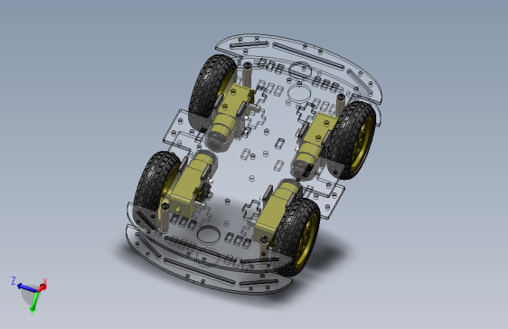 普通轮式四驱车框架=1165447=100