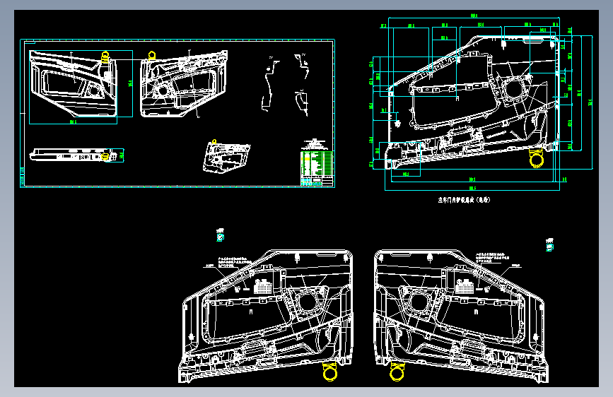 汽车左右车门内护板总成带烟灰缸=391594=30