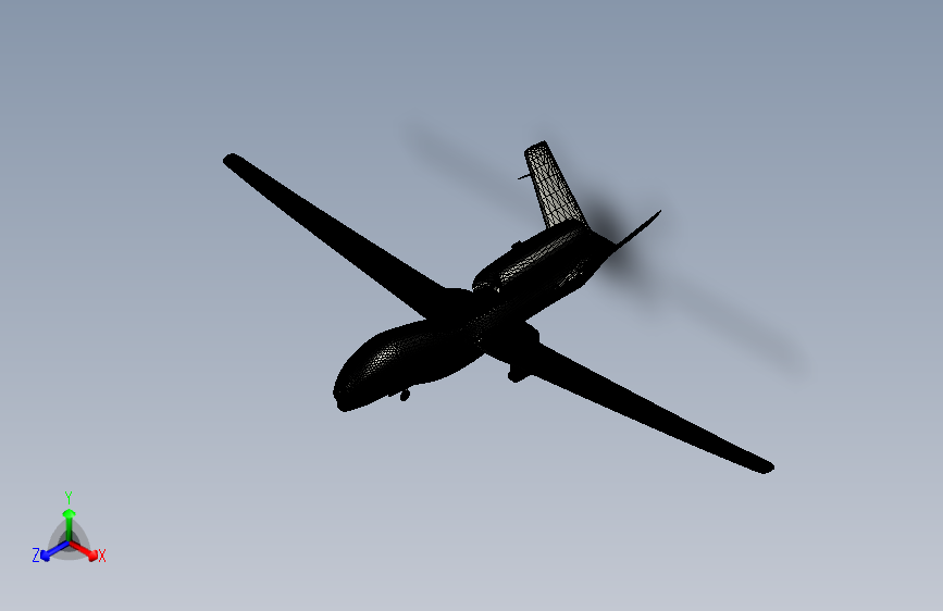 全球鹰大型无人机高精度模型=118152=200